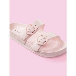 Stoney Clover Lane x Target Slide Sandals Light Pink Heart Slip On